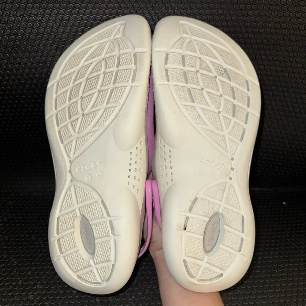 Crocs LiteRide 360 Clog Pink White Comfort Slip On Shoes Sandals Mens Size 11